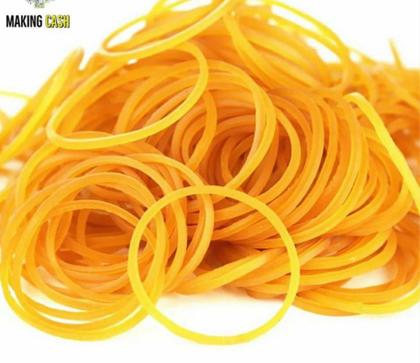 Imagem de Elástico Liga Amarelo Silicone Pacote Com 250g