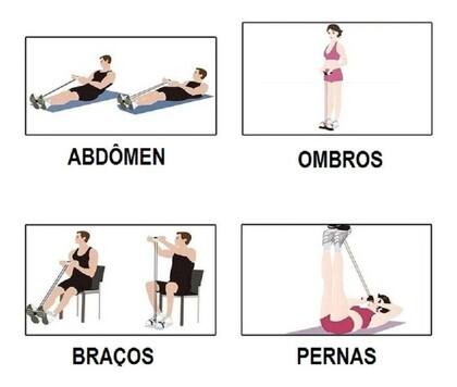 Imagem de Elastico Para Malhar Extensor Academia Treino Pilates Fit