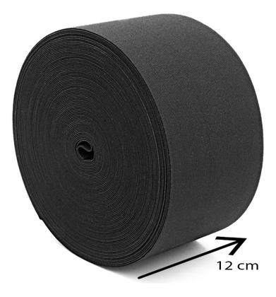 Imagem de Elastico Preto Reforçado Largo 12cm Com 25 Metros de Comprimento 