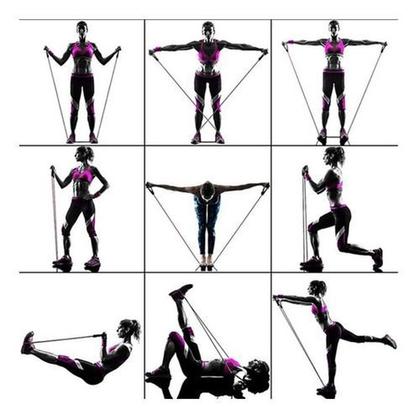 Imagem de Elástico Tensão Para Treino Completo Braço Peito Pernas
