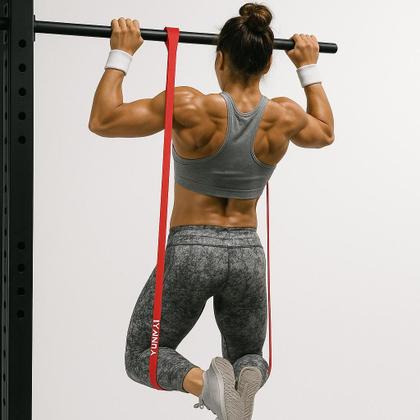 Imagem de Elástico Treino Exercício Academia Fitness Power Band Cinto Kit Com 5 Unidades Yunmai