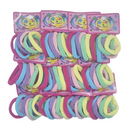 Imagem de Elásticos de Cabelo Xuxinha Rabicó Meia Feminino Kit 72 unidades