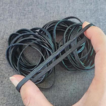 Imagem de Elásticos Grandes Pretos Esticáveis 60 Peças 6CM Alta Elasticidade Anéis De Borracha Resistentes