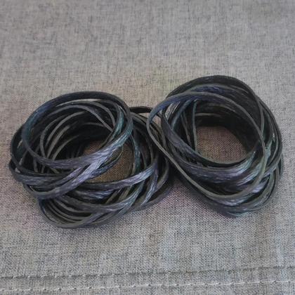 Imagem de Elásticos Grandes Pretos Esticáveis 60 Peças 6CM Alta Elasticidade Anéis De Borracha Resistentes