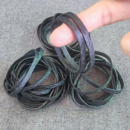 Imagem de Elásticos Grandes Pretos Esticáveis 60 Peças 6CM Alta Elasticidade Anéis De Borracha Resistentes