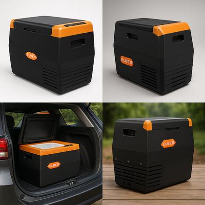 Imagem de Elber Geladeira Portatil BL 35 Litros 12/24VCC Black + Fonte 127v/220v