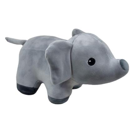 Imagem de Elefante de Pelúcia Cinza 24cm - Ideal para Decorar o Quarto