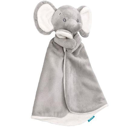 Imagem de Elefante de Pelúcia Cinza Naninha Baby Presentes Chá de Bebê Buba