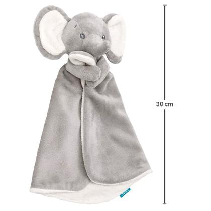 Imagem de Elefante de Pelúcia Cinza Naninha Baby Presentes Chá de Bebê Buba