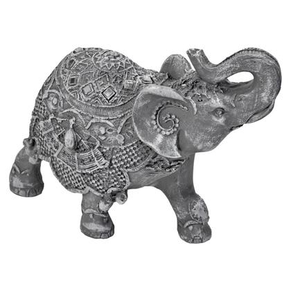 Imagem de Elefante Enfeite Sabedoria Indiano Escultura De Resina 19cm