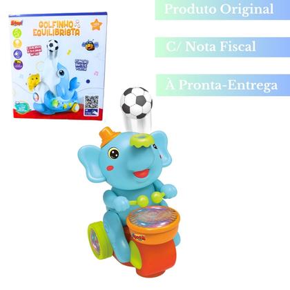 Imagem de Elefante Equilibrista Brinquedo Infantil Com Bolinhas Coordenação Motora - Zoop
