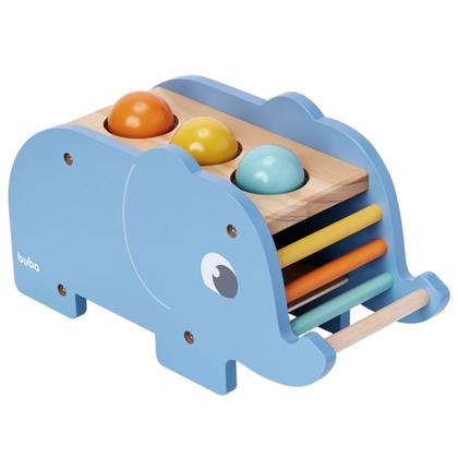 Imagem de Elefantinho Brinquedo Bate Martelo Método Montessori Sensorial Educativo Infantil Buba