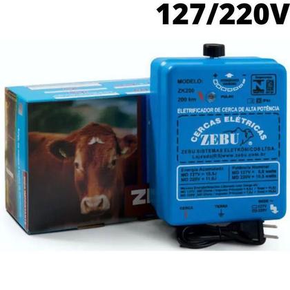 Imagem de Eletrificador De Cerca Rural 200km Zebu Zk200 Bivolt Aut