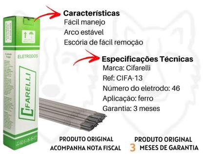 Imagem de Eletrodos Para Solda Cifarelli CIFA-13 2,50 mm 1 Kg