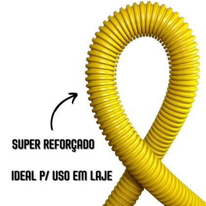 Imagem de Eletroduto Conduite Corrugado PSBRASIL 25mm RL C/25m Amarelo