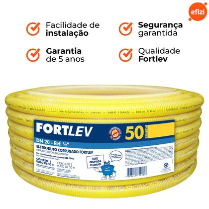 Imagem de Eletroduto Corrugado 25 mm X 50 metros Fortlev