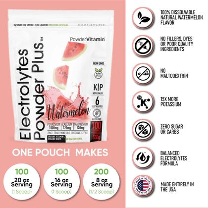 Imagem de Eletrólito em Pó com Vitamina C e Melancia - 530g (100 Porções)