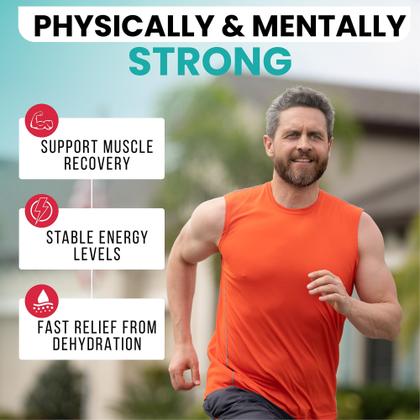 Imagem de Eletrólito em pó, vitamina C, chá preto, ginseng, ceto