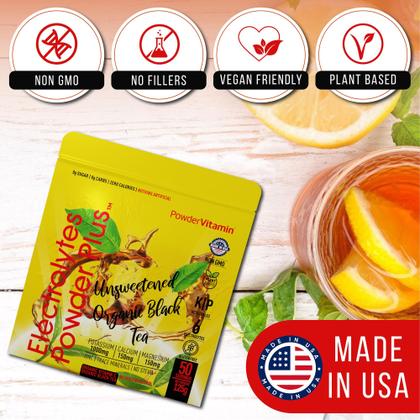 Imagem de Eletrólito em pó, vitamina Keto, chá preto sem açúcar