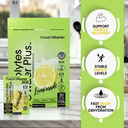 Imagem de Eletrólito em pó, vitamina Keto, limonada, 30 pacotes