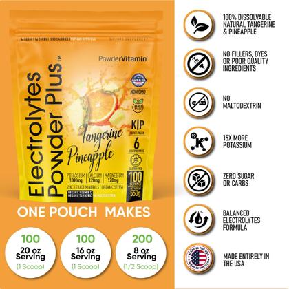 Imagem de Eletrólito em pó, vitamina, tangerina, abacaxi, 530g