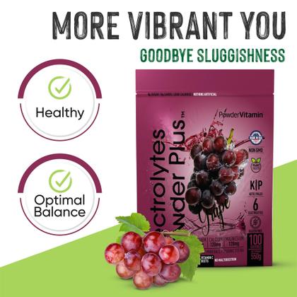 Imagem de Eletrólito em pó, vitaminas, eletrólitos, uva, 550 g