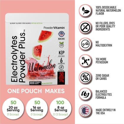Imagem de Eletrólitos em pó e vitamina em pó (50 porções de melancia)