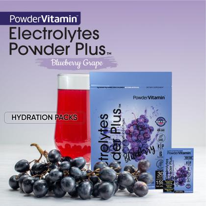 Imagem de Eletrólitos em pó e vitamina Keto, mirtilo, uva