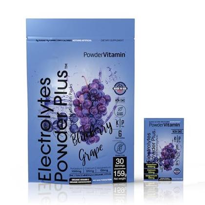 Imagem de Eletrólitos em pó e vitamina Keto, mirtilo, uva