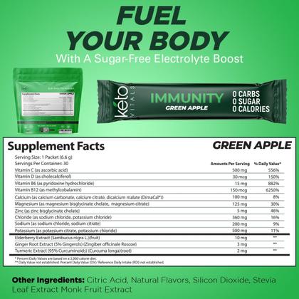 Imagem de Eletrólitos em pó Keto Vitals Immunity com vitamina C 30mL