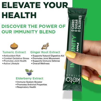 Imagem de Eletrólitos em pó Keto Vitals Immunity com vitamina C 30mL