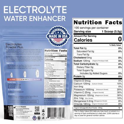 Imagem de Eletrólitos em pó, vitamina, mirtilo, uva, 530g