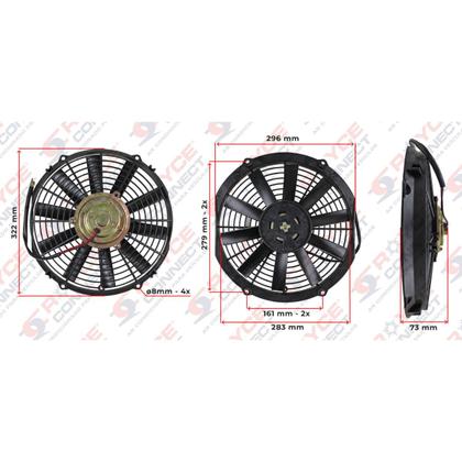 Imagem de Eletroventilador 12 Polegadas Pas Reta 24V