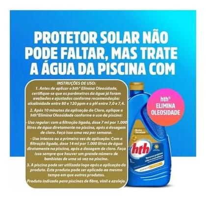 Imagem de Eliminador De Oleosidade Piscinas Remove Protetor Solar Hth