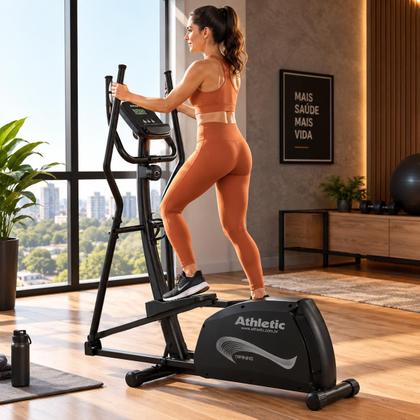 Imagem de Elíptico Athletic Training 8 Níveis Magnéticos Suporta 140kg Silencioso e sem Impacto para Sua Casa