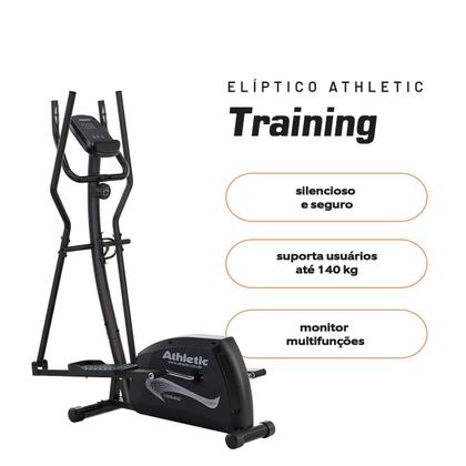 Imagem de Elíptico Athletic Training 8 Níveis Magnéticos Suporta 140kg Silencioso e sem Impacto para Sua Casa