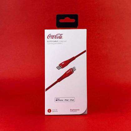 Imagem de Elite Cable Coca-cola  M f i  I O S Para Usb-c - Vermelho