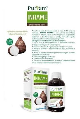 Imagem de Elixir De Inhame Puryam 250ml Vitaminas A E C Natural Detox