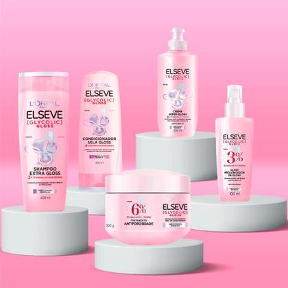 Imagem de Elseve Glycolic Gloss Kit - Shampoo + Condicionador + Creme Super Gloss + Creme de Tratamento + Sérum