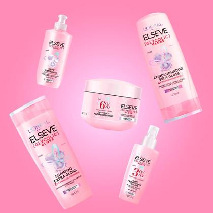 Imagem de Elseve Glycolic Gloss Kit - Shampoo + Condicionador + Creme Super Gloss + Creme de Tratamento + Sérum