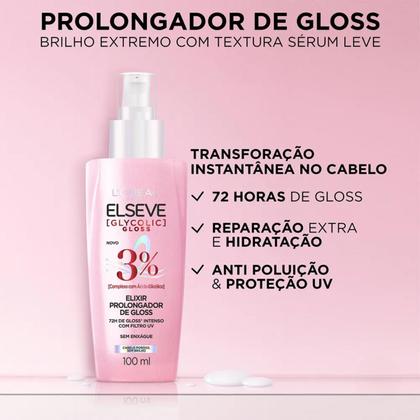 Imagem de Elseve Glycolic Gloss Sérum Elixir Prolongador Gloss - 100ml