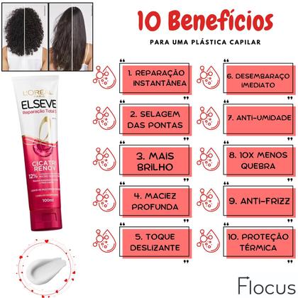 Imagem de Elseve Reparação Total 5 Loreal Paris Cicatri Renov 100ML 12% Micro Queratina Antifrizz