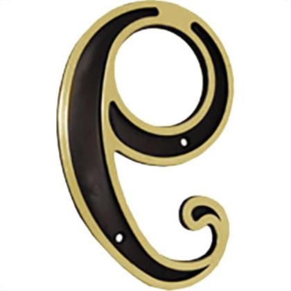 Imagem de Emave Numero Colonial Preto/Dourado N.9 - Kit C/10 Pc