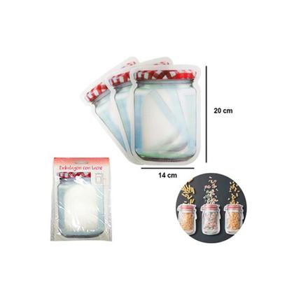 Imagem de Embalagem com Zip pct 3 unid. Tam. 14x20cm Cód. WC409451 World Classic