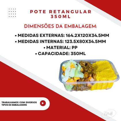 Imagem de Embalagem Descartável Para Marmita 350ml Resistente - 24und 