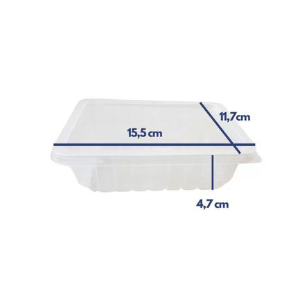 Imagem de Embalagem Marmita Fitness 500ml Pacote C/ 25 Unidades - TRANSPARENTE