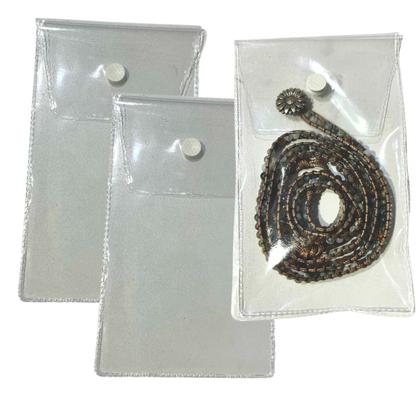 Imagem de Embalagem Multiuso PVC Cristal com Botão 9x15cm Kit 50unds