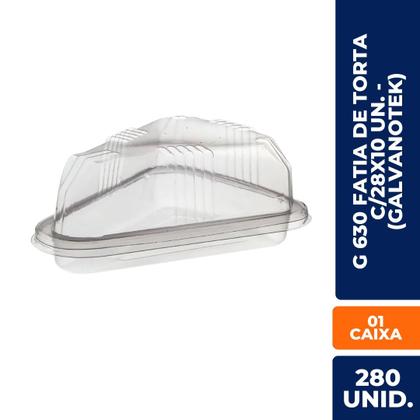 Imagem de Embalagem Para Fatia de Torta G630 Galvanotek C/280 Un Ideal para Doces, Sobremesas e Delivery