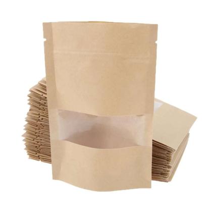 Imagem de Embalagem Saco Zip Lock Kraft C Visor Stand Up 16x26x4cm 50U