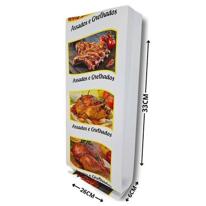 Imagem de Embalagem Térmica Para Frango Costela Assados Grelhados Espetos Delivery 50 Unidades